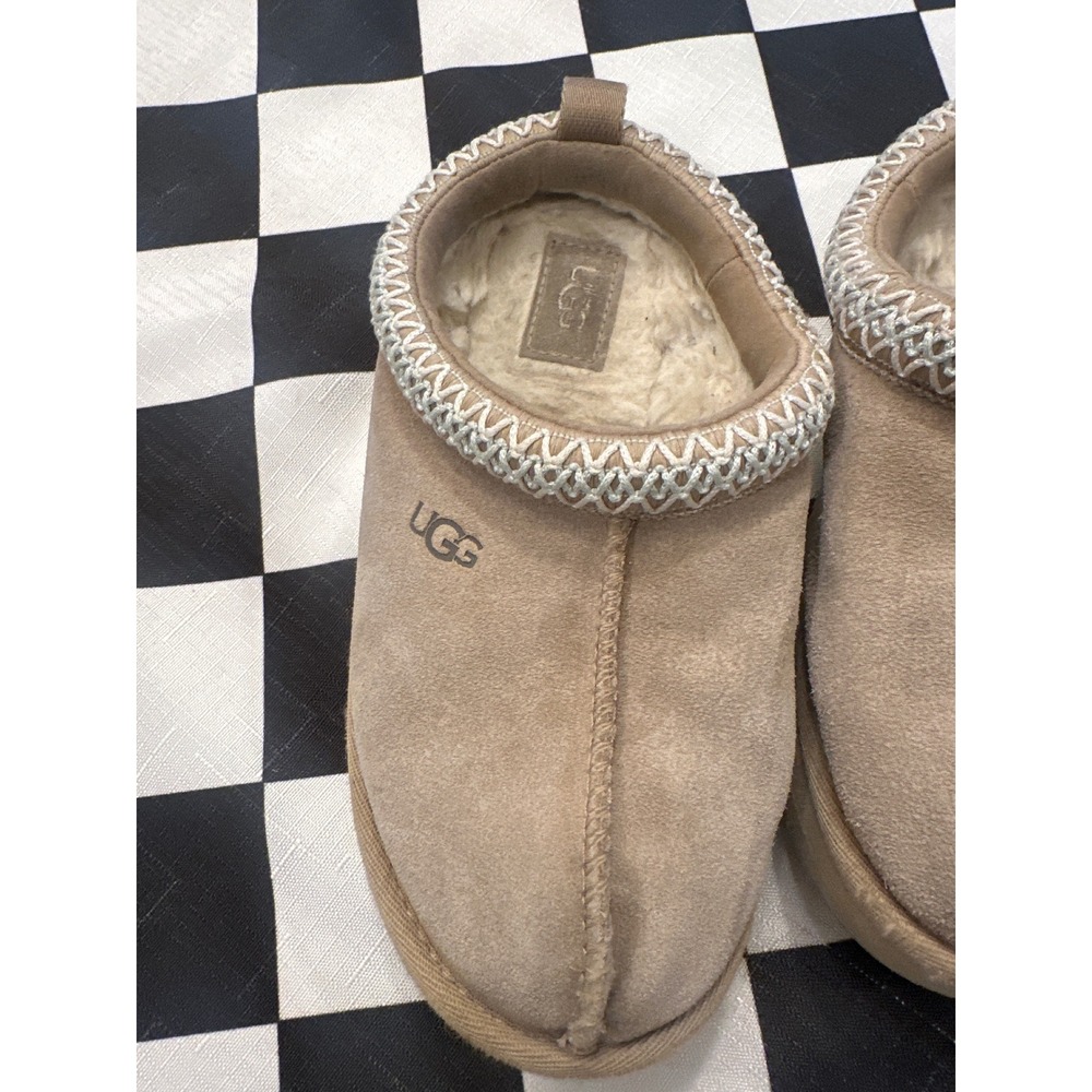 UGG Kids Tasman Suede Slippers Chestnut Tan Slip On Shoes Size 13 - Picture 2 of 6